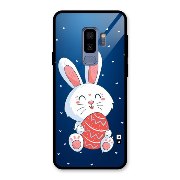 Happy Festive Bunny Glass Back Case for Galaxy S9 Plus