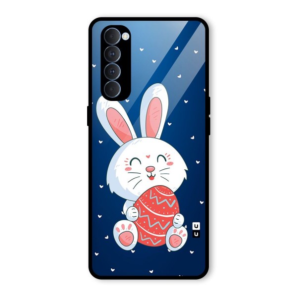 Happy Festive Bunny Glass Back Case for Oppo Reno4 Pro