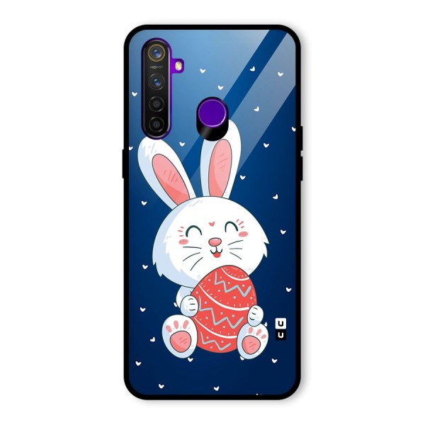 Happy Festive Bunny Glass Back Case for Realme 5 Pro