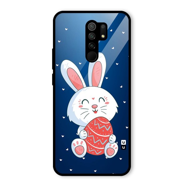 Happy Festive Bunny Glass Back Case for Redmi 9 Prime