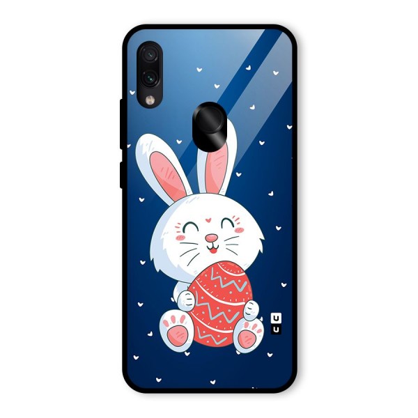 Happy Festive Bunny Glass Back Case for Redmi Note 7