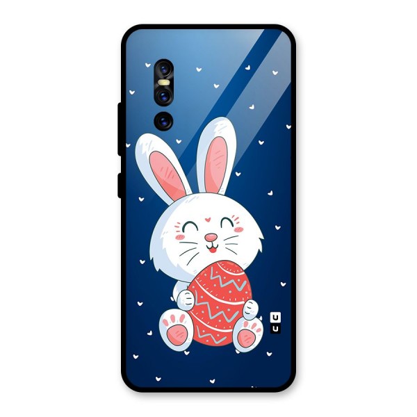 Happy Festive Bunny Glass Back Case for Vivo V15 Pro