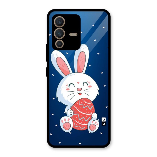 Happy Festive Bunny Glass Back Case for Vivo V23 5G