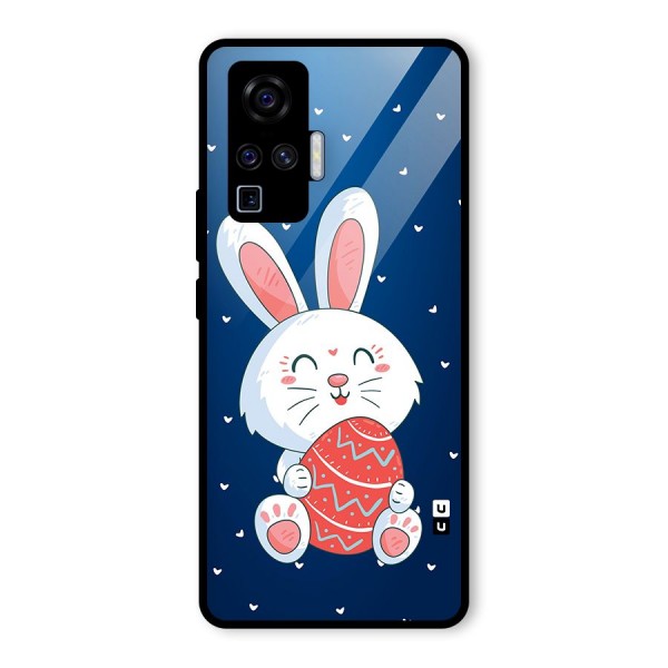 Happy Festive Bunny Glass Back Case for Vivo X50 Pro