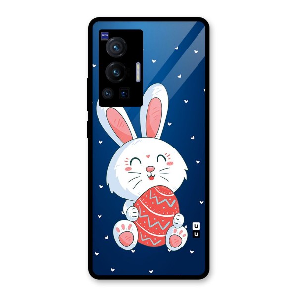 Happy Festive Bunny Glass Back Case for Vivo X70 Pro