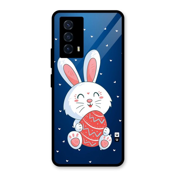 Happy Festive Bunny Glass Back Case for Vivo iQOO Z5