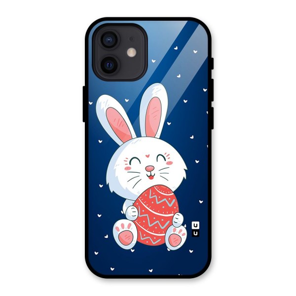 Happy Festive Bunny Glass Back Case for iPhone 12