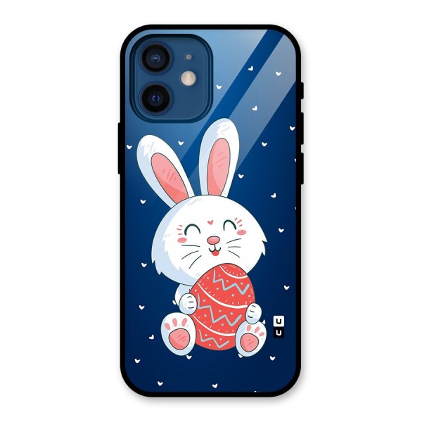 Happy Festive Bunny Glass Back Case for iPhone 12 Mini