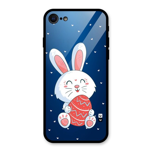 Happy Festive Bunny Glass Back Case for iPhone 8