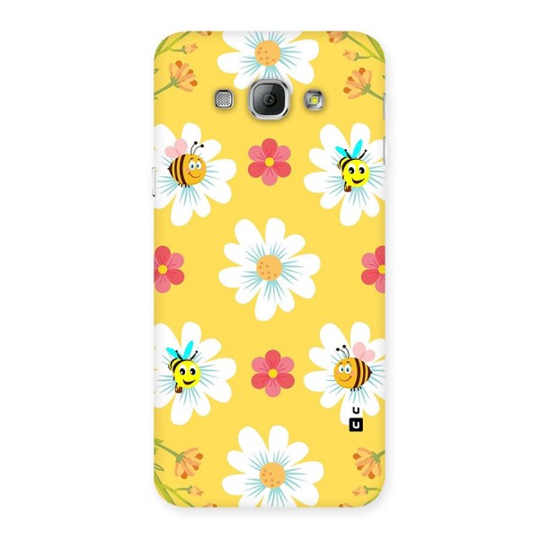 Happy Flowers Back Case for Galaxy A8