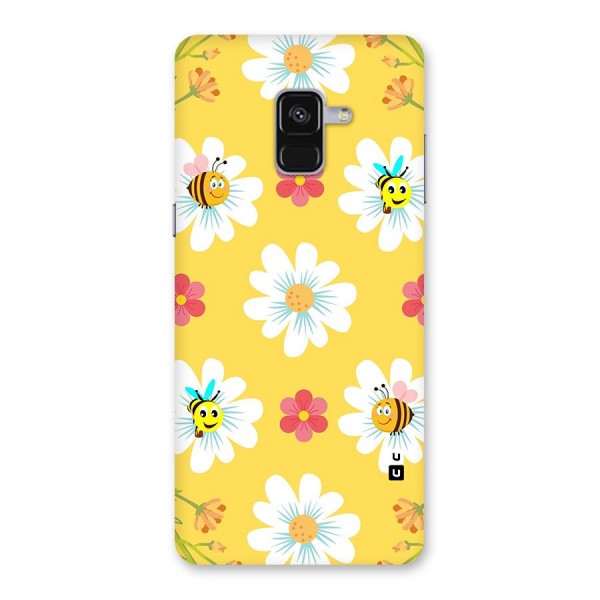 Happy Flowers Back Case for Galaxy A8 Plus