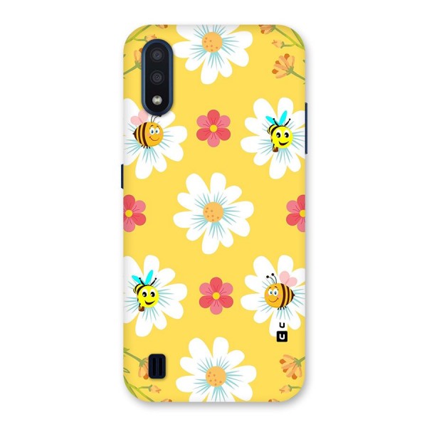 Happy Flowers Back Case for Galaxy M01