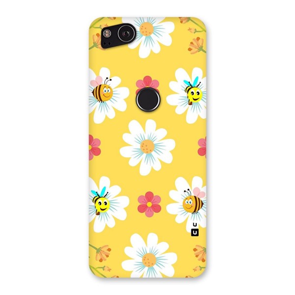 Happy Flowers Back Case for Google Pixel 2