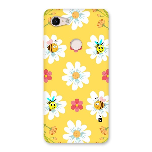 Happy Flowers Back Case for Google Pixel 3 XL