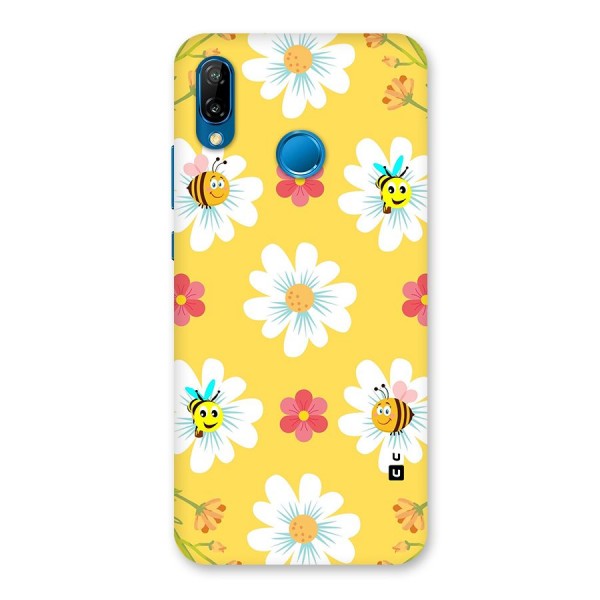 Happy Flowers Back Case for Huawei P20 Lite