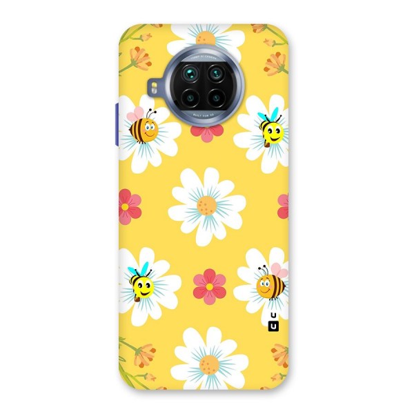 Happy Flowers Glass Back Case for Mi 10i