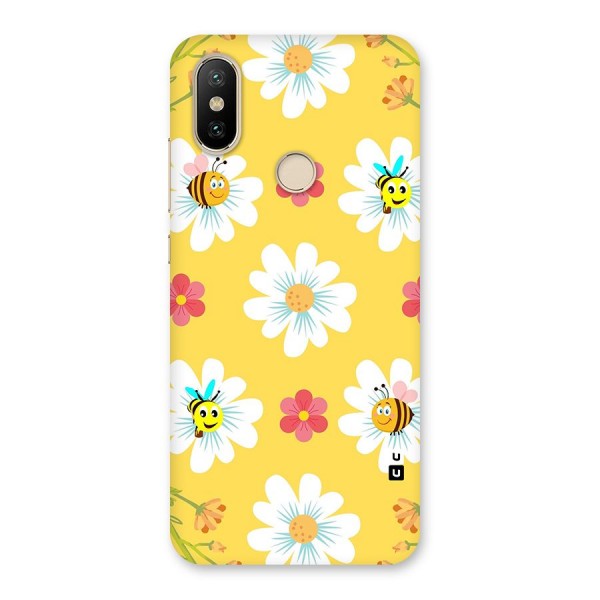 Happy Flowers Back Case for Mi A2