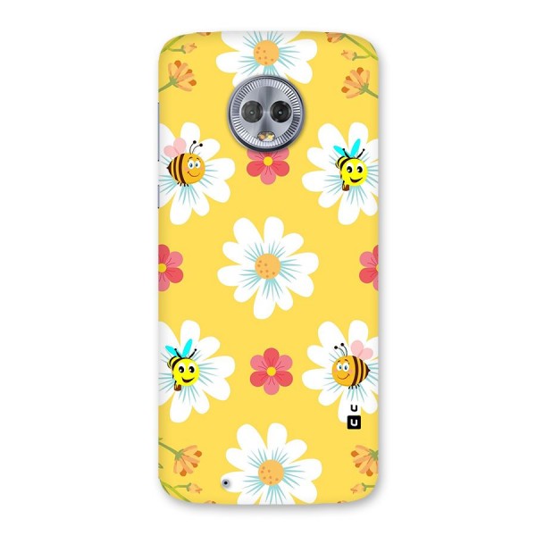 Happy Flowers Back Case for Moto G6