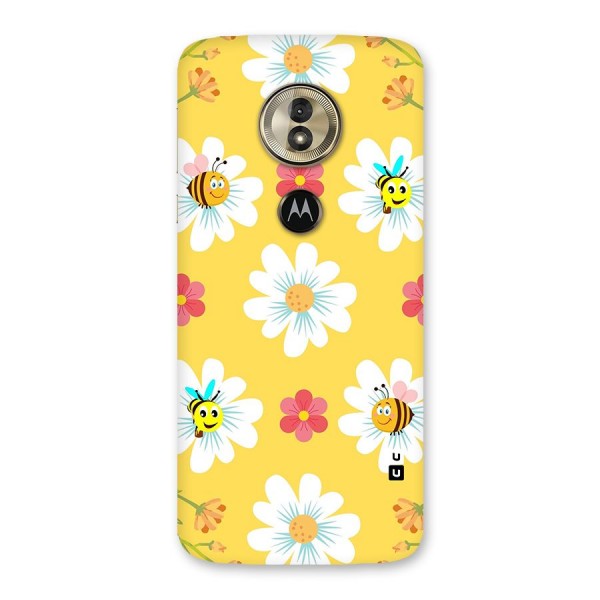 Happy Flowers Back Case for Moto G6 Play