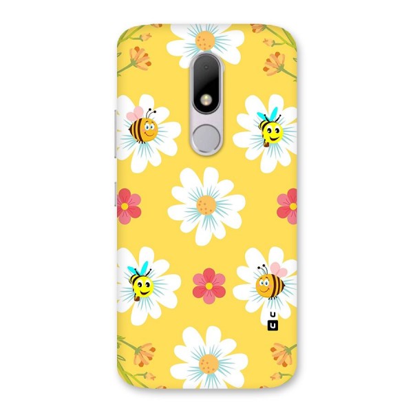 Happy Flowers Back Case for Moto M