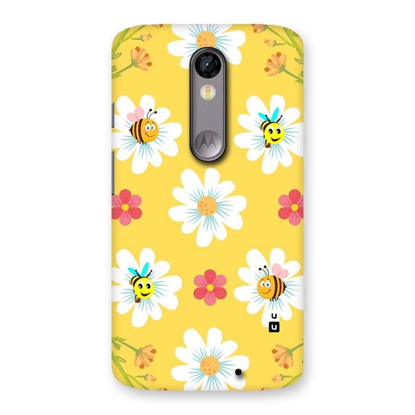 Happy Flowers Back Case for Moto X Force