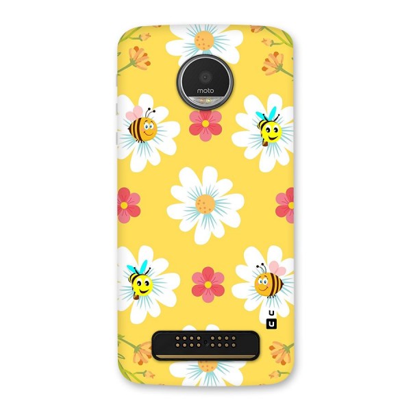 Happy Flowers Back Case for Moto Z Play