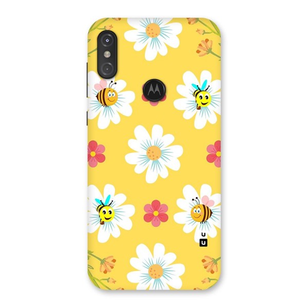 Happy Flowers Back Case for Motorola One Power