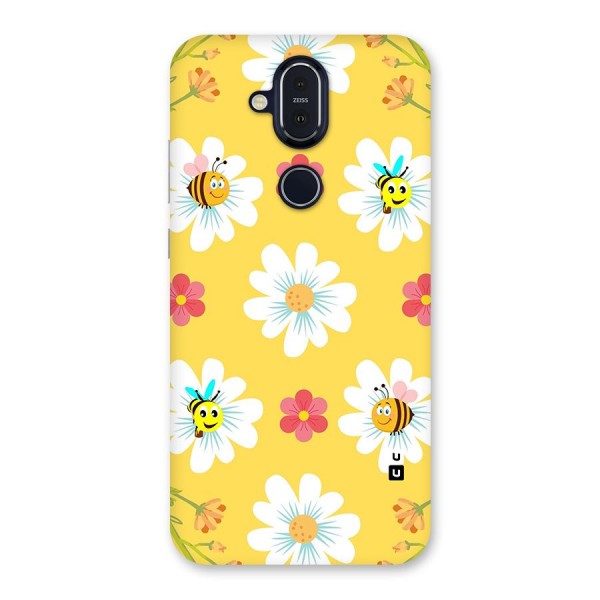 Happy Flowers Back Case for Nokia 8.1