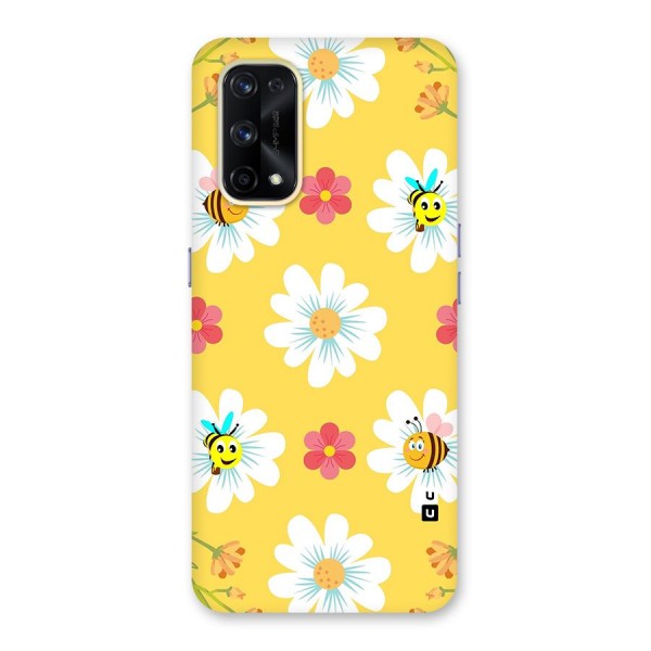 Happy Flowers Glass Back Case for Realme X7 Pro