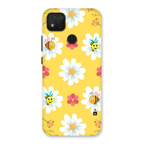 Happy Flowers Back Case for Redmi 9