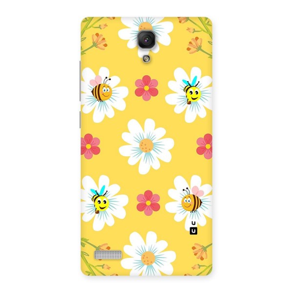 Happy Flowers Back Case for Redmi Note