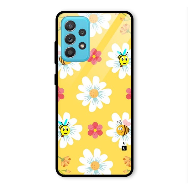 Happy Flowers Glass Back Case for Galaxy A52s 5G