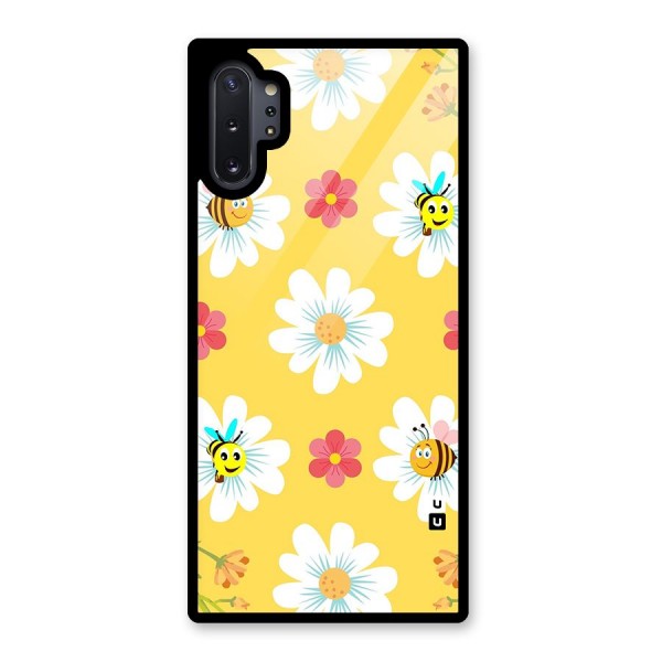 Happy Flowers Glass Back Case for Galaxy Note 10 Plus