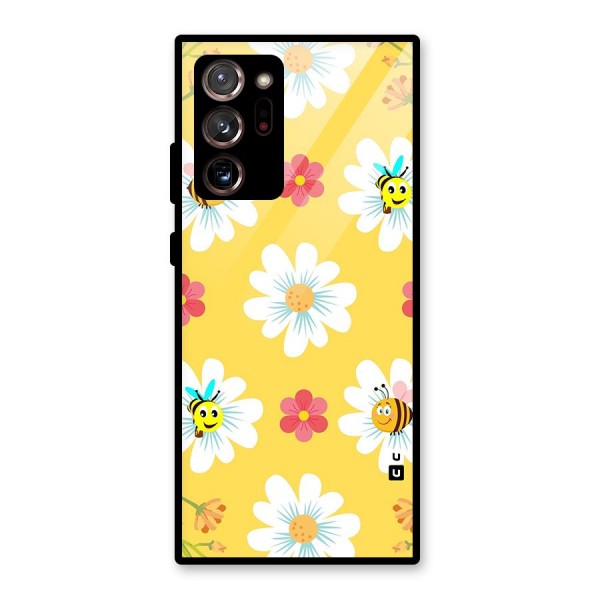 Happy Flowers Glass Back Case for Galaxy Note 20 Ultra