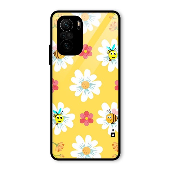 Happy Flowers Glass Back Case for Mi 11x