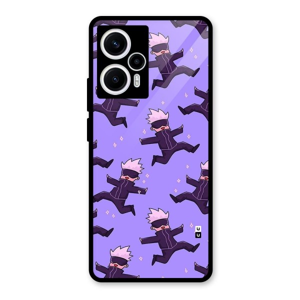 Happy Gojo Glass Back Case for Poco F5