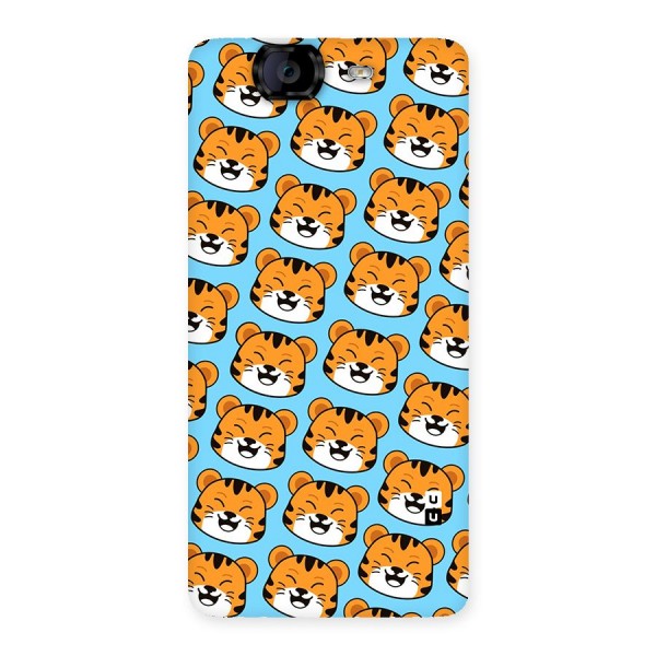 Happy Kitten Pattern Back Case for Canvas Knight A350