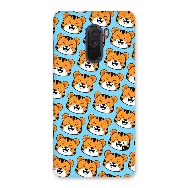 Happy Kitten Pattern Glass Back Case for Poco F1