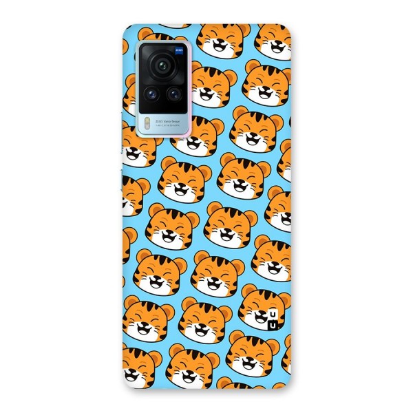 Happy Kitten Pattern Glass Back Case for Vivo X60 Pro