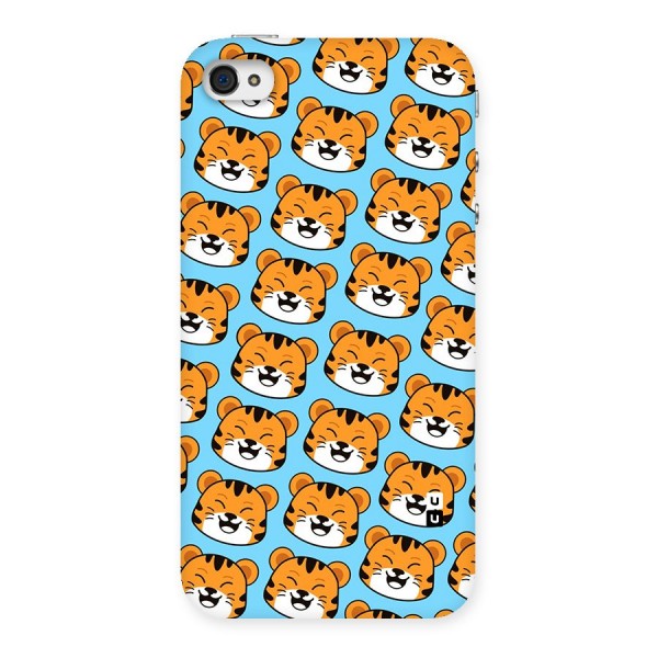 Happy Kitten Pattern Back Case for iPhone 4 4s