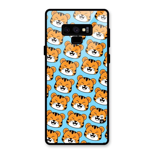 Happy Kitten Pattern Glass Back Case for Galaxy Note 9