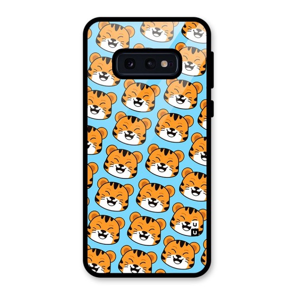 Happy Kitten Pattern Glass Back Case for Galaxy S10e