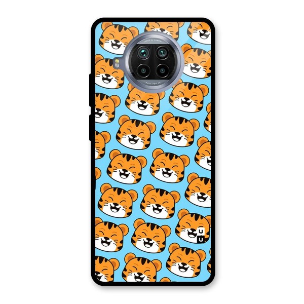 Happy Kitten Pattern Glass Back Case for Mi 10i