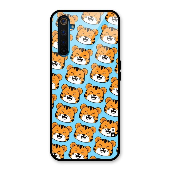 Happy Kitten Pattern Glass Back Case for Realme 6 Pro