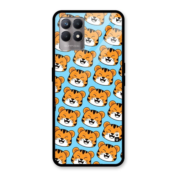 Happy Kitten Pattern Glass Back Case for Realme 8i