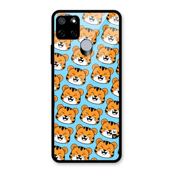 Happy Kitten Pattern Glass Back Case for Realme C15