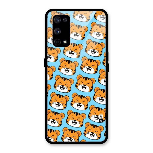 Happy Kitten Pattern Glass Back Case for Realme X7 Pro