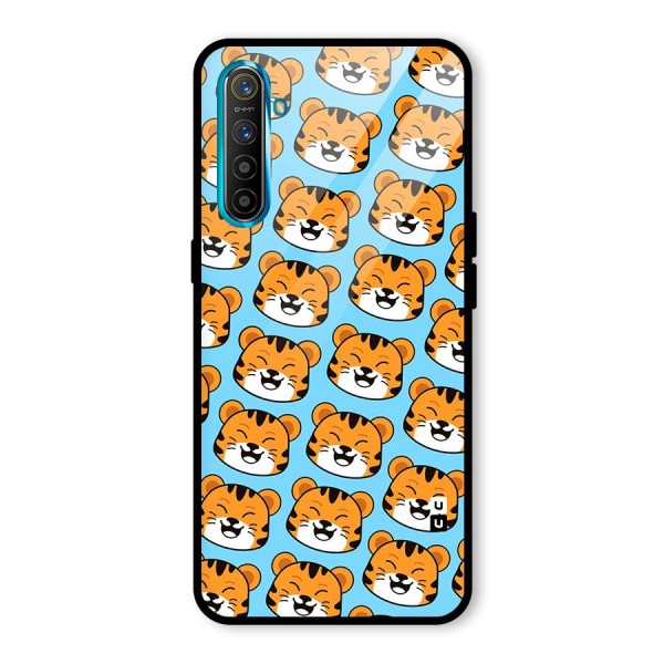 Happy Kitten Pattern Glass Back Case for Realme XT