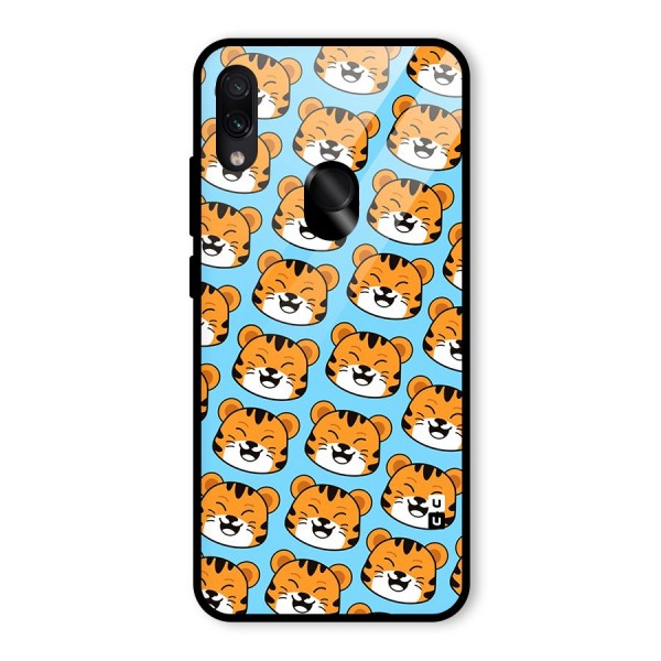 Happy Kitten Pattern Glass Back Case for Redmi Note 7