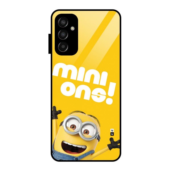 Happy Minion Glass Back Case for Galaxy F13